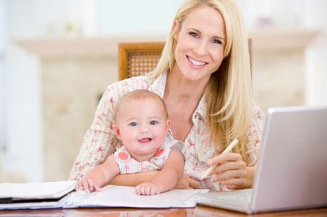 mum-working-with-baby