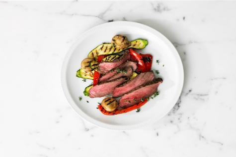 Brazilian-style beef rump cap with chargrilled vegetables