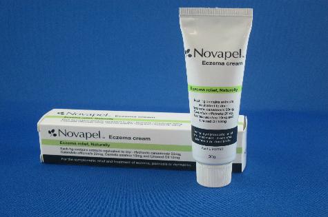 Novapel eczema cream tube with box