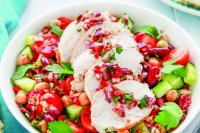 Chicken chili and chickpea salad cover