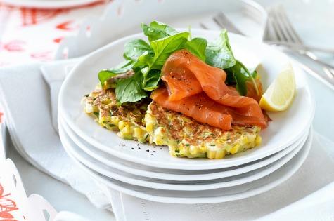 Ww sweet corn and coriander fritters